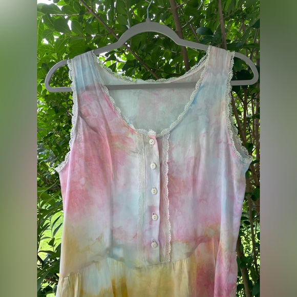 Fairground Dreams: One of a Kind Ice Dyed Vintage Dress - Pastels - XS/S - Picture 3 of 16